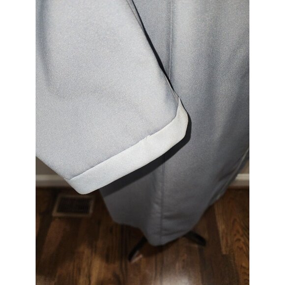 Vintage Bonders Women's Trench Long Coat Ice Blue Gray Size Large Pockets - Picture 11 of 14
